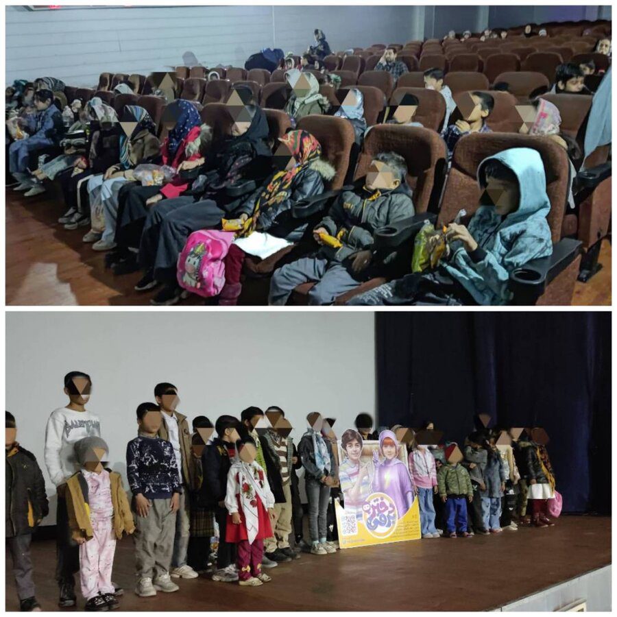 بازدید کودکان کار از سینما با اکران فیلم «دختر برقی»